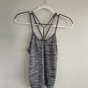 Gray Criss Cross Spaghetti Strap Top | SMALL